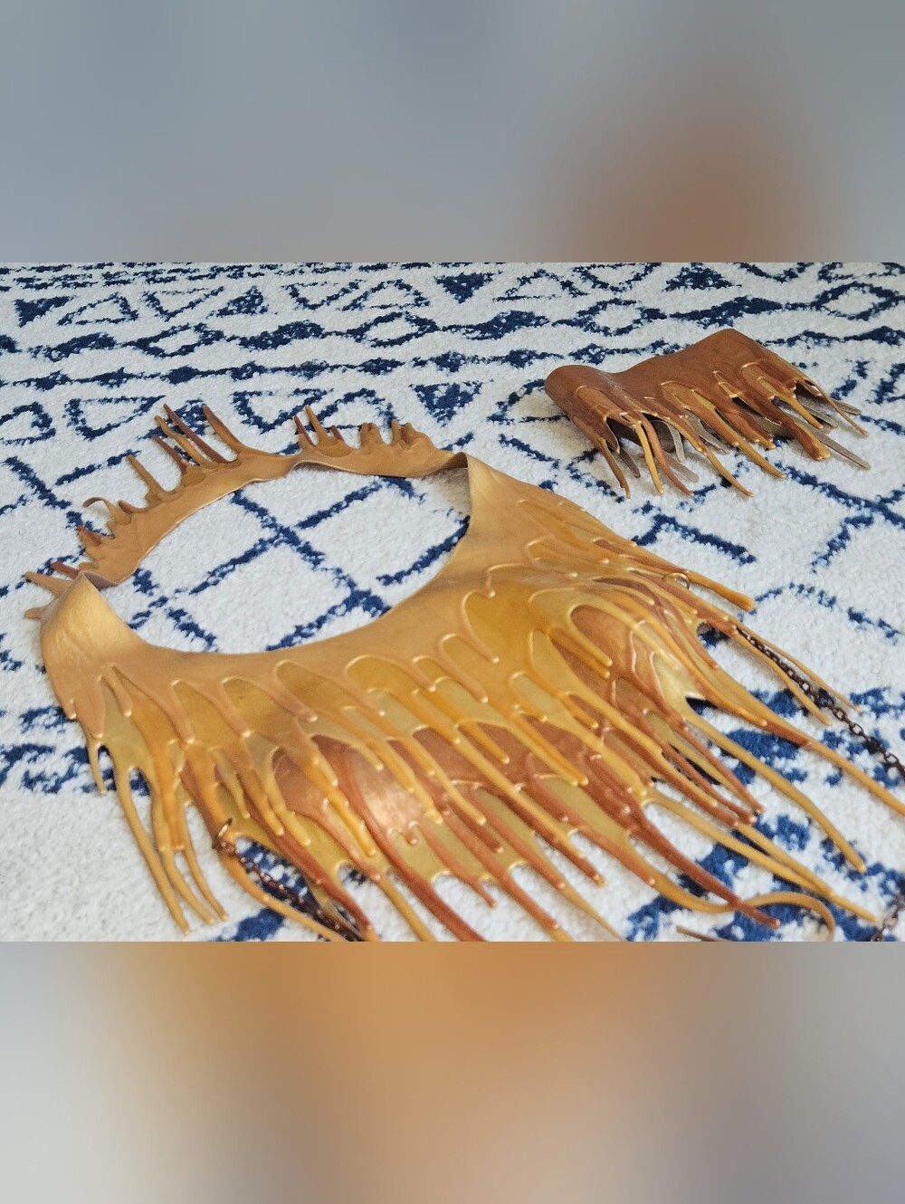 Silicone Gold Paint Drip Halter And Choker Set - Picture 10 of 16